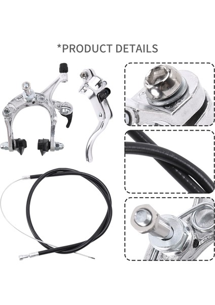 Ξ Ny Ue Zhang Ön Fixie Yol Bisikleti Cruiser Fren Seti Bisiklet Fren Kiti Bisiklet Kaliper Fren Kiti Çoğu Fixie Bisiklet Için Yan Çekme Fren Seti Gümüş (Yurt Dışından) fırsatları