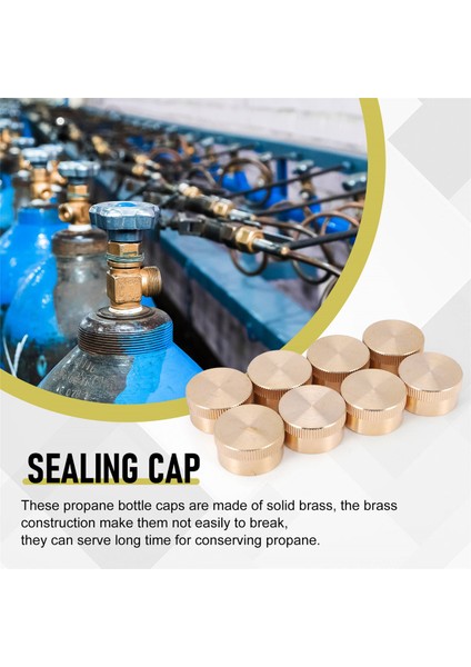Ξ Ny Ue Zhang 8 Adet Katı Pirinç Propan Şişe Kapakları Tüm Için Uygun 1lb Gaz Dolum Tankı Silindir Mühürlü Koruma Kapağı Açık Soba Için (Yurt Dışından) fırsatları