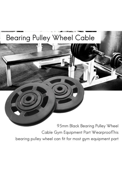 Ξ Ny Ue Zhang 8 Adet 95MM Siyah Rulman Kasnak Tekerlek Kablo Spor Salonu Ekipmanları Parçası Aşınmaya Dayanıklı (Yurt Dışından) fiyatları