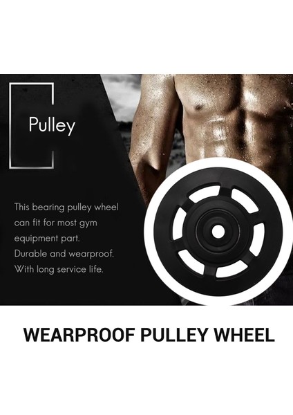 Ξ Ny Ue Zhang 8 Adet 95MM Siyah Rulman Kasnak Tekerlek Kablo Spor Salonu Ekipmanları Parçası Aşınmaya Dayanıklı (Yurt Dışından) fırsatları