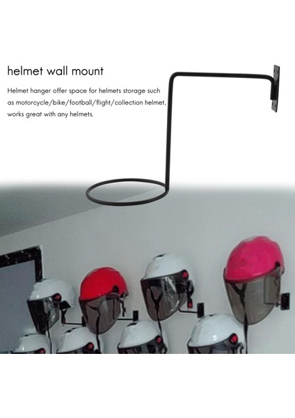 Ξ Ny Ue Zhang 2 Paket Motosiklet Aksesuarları Kask Tutucu Kask Askısı Rafı Duvara Monte Kanca Mont, Şapka, Kapaklar (Yurt Dışından) indirimleri