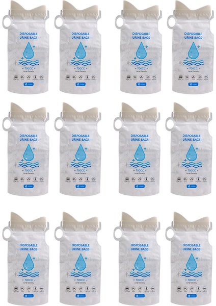 Ξ Ny Ue Zhang 12 Adet Tek Kullanımlık 700 ml Taşınabilir Acil Idrar Torbası Kadın Erkek Çocuklar Için, Sızdırmaz Tuvalet Kamp, Seyahat, Yürüyüş Için (Yurt Dışından)