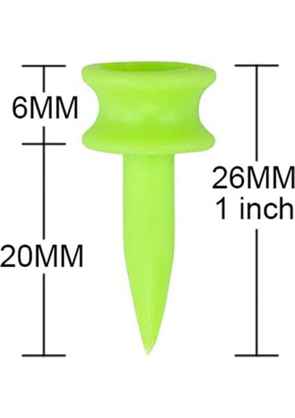 Ξ Ny Ue Zhang 1 Inç 100 Adet Plastik Golf Kalesi Küçük Tees (Yeşil) (Yurt Dışından)