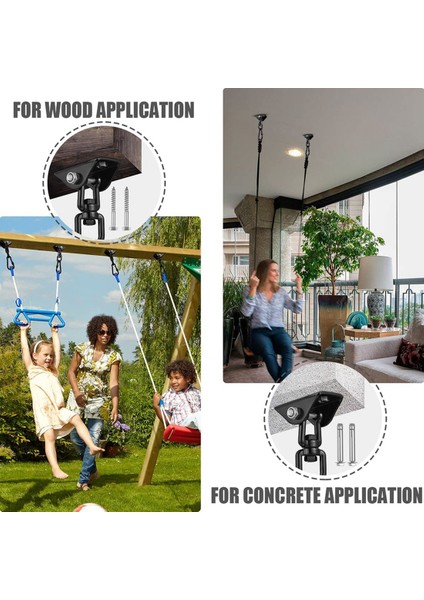Ξ Ny Ue Zhang Tavan Kancası Asılı Sandalye 360 ° Döndürme Salıncak Askısı 450 kg Boks Torbası, Hamak, Yoga, Vb Için Salıncak Süspansiyon Kancası (Yurt Dışından)