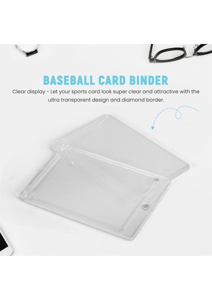 Ξ Ny Ue Zhang Ticaret Kartı Için 6 Adet Manyetik Kart Tutucu Kılıfı - 35PT Mıknatıslı Üst Yükleyiciler Kart Koruyuculu Beyzbol Kart Sahibi (Yurt Dışından) fırsatları