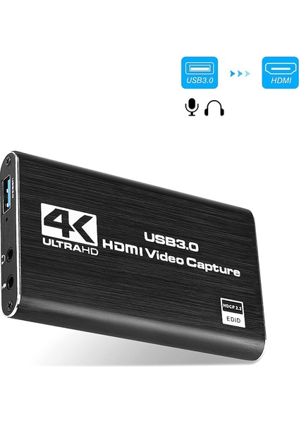 Ξ Ny Ue Zhang 2x Video Yakalama Kartı 4K Ekran Kaydı Usb3.0 1080P 60FPS Oyun Yakalama Cihazı (Yurt Dışından)