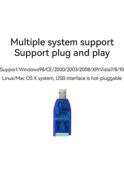 Ξ Ny Ue Zhang 4x Endüstriyel Usb'den RS485'E RS232 Dönüştürücü Yükseltme Koruması RS485 Dönüştürücü Uyumluluğu V2.0 Standardı -485 (Yurt Dışından)
