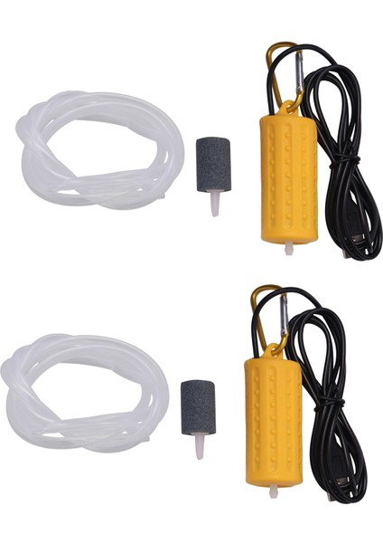 Xin Yue Zhang Ξ Ny Ue Zhang 2x USB Mini Havalandırma Pompası Hava Pompası Akvaryum Havalandırıcı Ultra Sessiz Mini Balık Tankı Balıkçılığa Gitmek Oksijen Pompası-Sarı (Yurt Dışından)