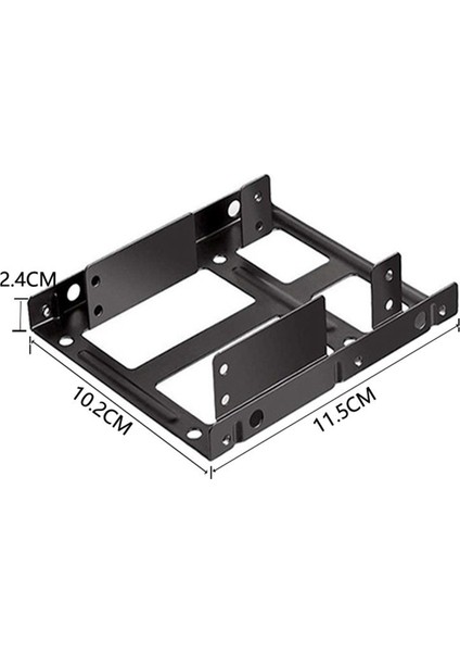 Ξ Ny Ue Zhang 2x Çift SSD HDD Montaj Braketi 3,5 Ila 2,5 Dahili Sabit Disk Sürücü Kiti Kabloları 2,5 Sabit Disk Sürücüsünden 3,5 Yuva Tepsisine (Yurt Dışından)
