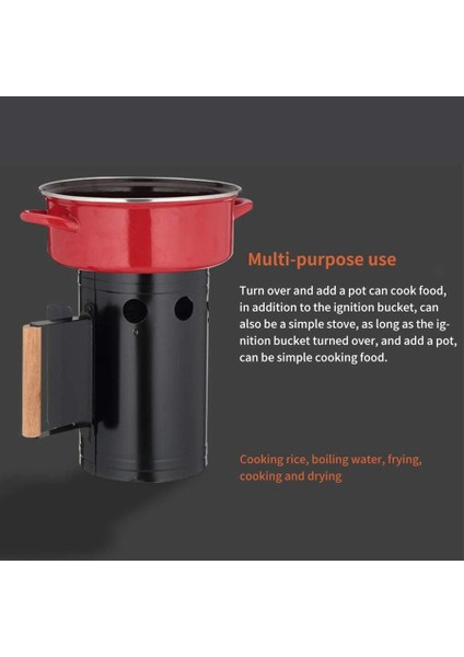 Ξ Ny Ue Zhang Açık Barbekü Raf Araçları Açık Mutfak Barbekü Yangın Baca Kovası Hızlı Kömür Ateşleme Varil Karbon Fırını (Yurt Dışından) fiyatları