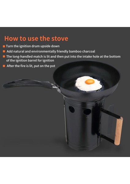 Ξ Ny Ue Zhang Açık Barbekü Raf Araçları Açık Mutfak Barbekü Yangın Baca Kovası Hızlı Kömür Ateşleme Varil Karbon Fırını (Yurt Dışından) fırsatları