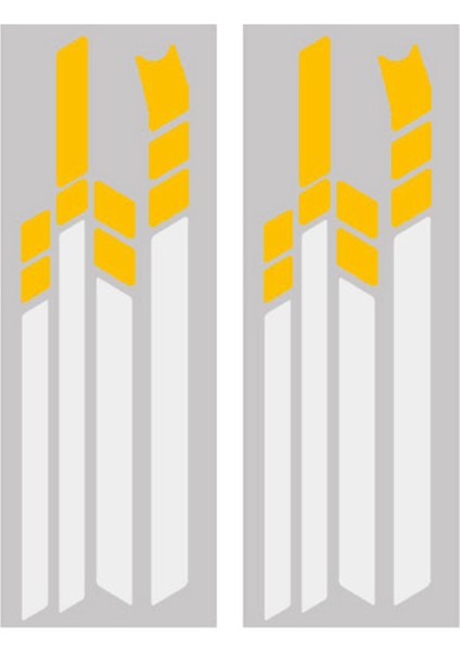 Ξ Ny Ue Zhang Max G30 Kickscooter Katlanabilir Çıkartmalar Için 2x Su Geçirmez Pvc Yansıtıcı Çıkartmalar (Sarı Sarı Beyaz) (Yurt Dışından)