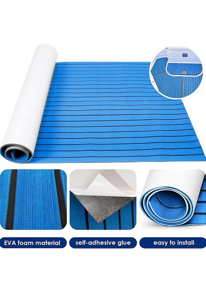 Ξ Ny Ue Zhang 2x Köpük Tik Zemin Kaplaması Eva Köpük Deniz Döşeme Sahte Tekne Zemin Kaplaması Levha Aksesuarları Deniz Mavisi 450X2400MM (Yurt Dışından)