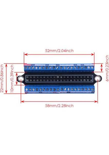 Ξ Ny Ue Zhang 2x Mini Terminal Kesme Kartı Gpıo Genişletme Kartı Kesme Kartı Için 4b/3b+/3b/2b/1b+/sıfır/sıfır W (Yurt Dışından)