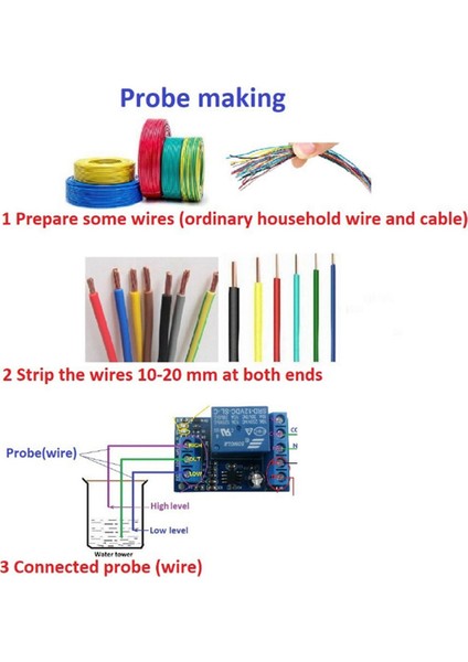 Ξ Ny Ue Zhang 2x 2 In 1 Pompa Su Dökün Otomatik Kontrolör DC12V Sıvı Seviye Sensörü Anahtarı Röle Modülü (Yurt Dışından)