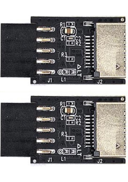 Ξ Ny Ue Zhang 2x Anakart Usb2.0 9pin To Type-C A-Key Ön Konnektör Dönüştürücü Usb3.2 Type-E Arayüzü Başlık Genişletici Kart (Yurt Dışından)