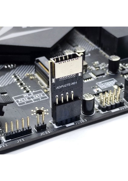Ξ Ny Ue Zhang 2x Anakart Usb2.0 9pin To Type-C A-Key Ön Konnektör Dönüştürücü Usb3.2 Type-E Arayüzü Başlık Genişletici Kart (Yurt Dışından)
