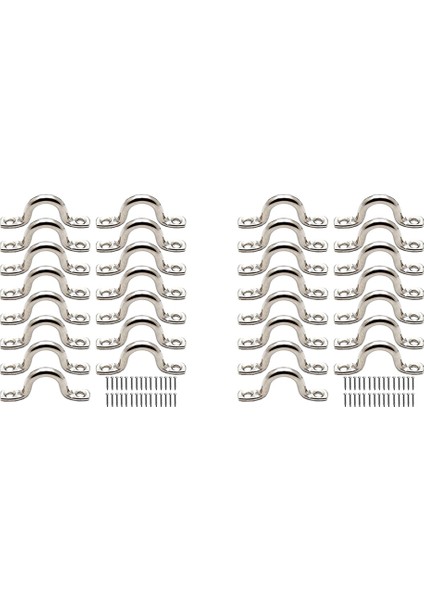 Ξ Ny Ue Zhang 30 Adet Paslanmaz Çelik Plaka Göz Plakaları Tavan Kanca Kayık Göz Plakası Kayık Pedi Kayık Kano, Kayık Kano Arma (Yurt Dışından)