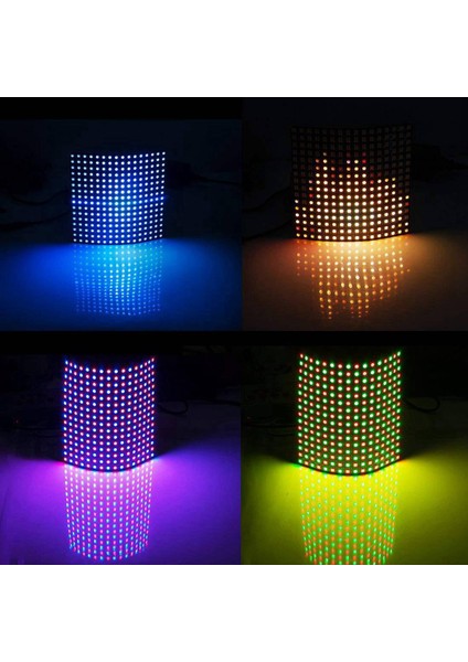 Ξ Ny Ue Zhang 2x WS2812B LED Rgb Esnek Piksel Panel 16X16 Bireysel Adreslenebilir Panel Işığı LED Modül Ekranı (Yurt Dışından)