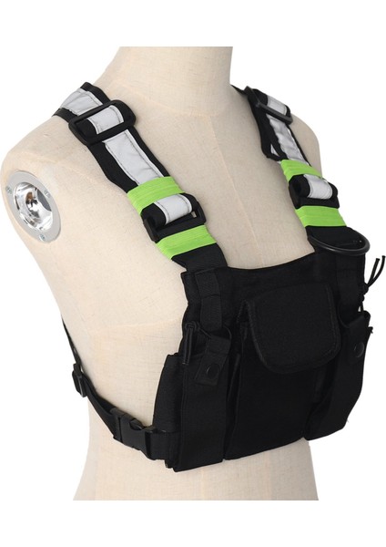 Ξ Ny Ue Zhang 3x Radyolar Cep Radyo Göğüs Koşum Göğüs Ön Paketi Kılıfı Için 2 Yönlü Radyo Walkie Talkie Uv-5r Siyah + Yeşil (Yurt Dışından) modelleri