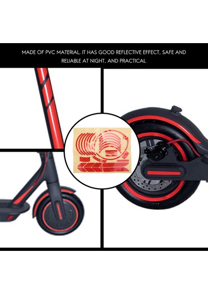 Ξ Ny Ue Zhang Takım Yansıtıcı Çıkartmalar Scooter Max G30 Kickscooter Katlanabilir Çıkartmalar Için Tam Set Çıkartmalar (Kırmızı) (Yurt Dışından)