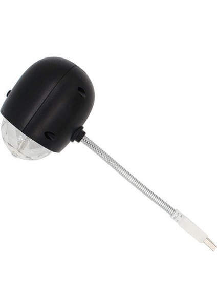 Ξ Ny Ue Zhang 2x USB Disko Topu Lamba, Dönen Rgb Renkli LED Sahne Aydınlatma Parti Ampulü, 3W Kitap Işığı, USB ile Çalışan (Siyah) (Yurt Dışından)