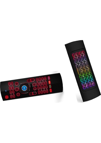 Ξ Ny Ue Zhang Android Tv Kutusu Için 3x Hava Fare, Rgb Arkadan Aydınlatmalı Mx3 Pro Ir Öğrenme ile Mini Kablosuz Klavye Hava Uzaktan Fare Kontrolü (Yurt Dışından)
