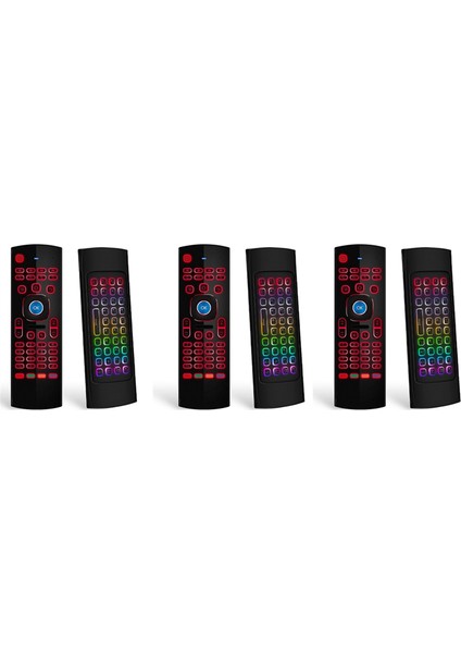 Ξ Ny Ue Zhang Android Tv Kutusu Için 3x Hava Fare, Rgb Arkadan Aydınlatmalı Mx3 Pro Ir Öğrenme ile Mini Kablosuz Klavye Hava Uzaktan Fare Kontrolü (Yurt Dışından)