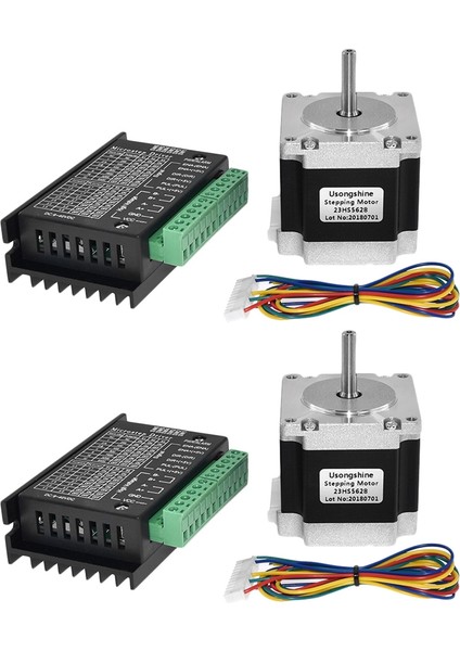 Ξ Ny Ue Zhang 2x Nema 23 23HS5628 Step Motor 57 Motor 2.8A, TB6600 Step Motor Sürücüsü ile NEMA17 23 (8.0mm) (Yurt Dışından)