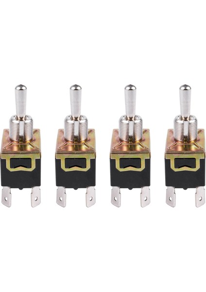 Ξ Ny Ue Zhang 4x Ac 250V/10A 125V/15A Dpdt 3 Pozisyon Açık/kapalı/açık 6 Pinli Geçiş Anahtarı Siyah+Gümüş (Yurt Dışından)
