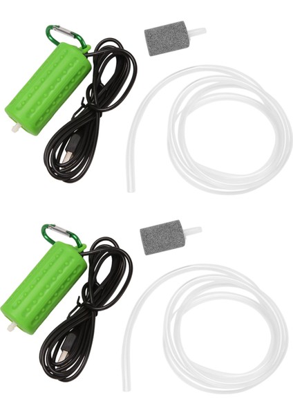 Ξ Ny Ue Zhang 2x USB Mini Havalandırma Pompası Hava Pompası Akvaryum Havalandırıcı Ultra Sessiz Mini Balık Tankı Balıkçılığa Gitmek Oksijen Pompası-Yeşil (Yurt Dışından)