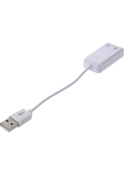 Ξ Ny Ue Zhang 2x 3.5mm Mikrofon Kulaklık Soketi USB 2.0 Ses Kartı Hoparlör Ses Adaptörü Beyaz (Yurt Dışından)