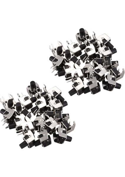 Ξ Ny Ue Zhang 40 Adet Anlık Sağ Açı Dokunsal Inceliğini Basmalı Düğme Anahtarı 6 x 6mm x 8mm (Yurt Dışından)