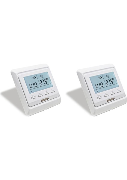Ξ Ny Ue Zhang 2x 16A 230 V LCD Programlanabilir Sıcak Yerden Isıtma Oda Termostatı Termoregülatör Sıcaklık Kontrol Cihazı Manuel Mekanik (Yurt Dışından)