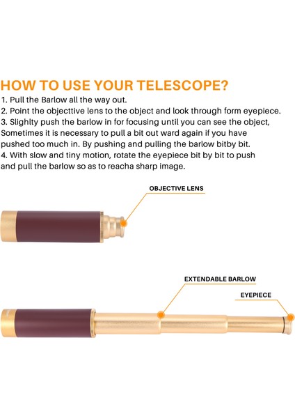 Ξ Ny Ue Zhang Cep Teleskopu Pirinç 25X30 Dürbün Monoküler Teleskop Altın Rengi El Teleskopu (Yurt Dışından) modelleri