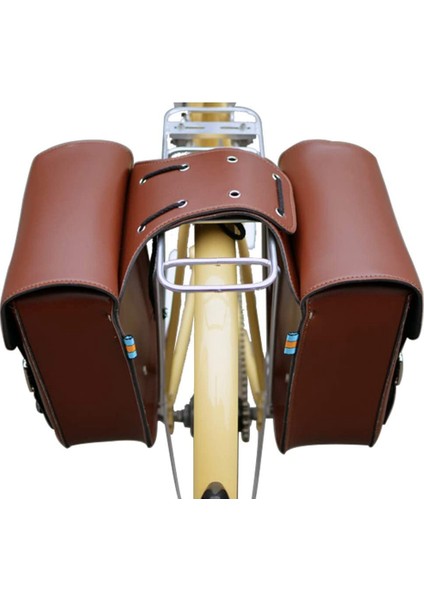 Ξ Ny Ue Zhang Retro Bisiklet Raf Çantası Deri Arka Raf Bisiklet Çantaları Retro Bisiklet Sele Raf Aksesuarları Için Sağlam Arka Seatpost, Siyah (Yurt Dışından)