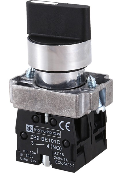 Ξ Ny Ue Zhang 6x 22MM Mandallama 2 No 3 Pozisyonlu Döner Seçici Seçim Anahtarı ZB2-BE101C Siyah (Yurt Dışından)