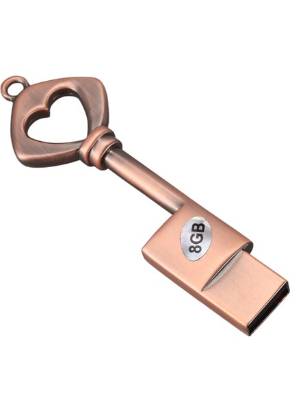 Ξ Ny Ue Zhang 3x USB 2.0 Metal USB Kalem Sürücü Saf Bakır Kalp USB Flash Sürücü Anahtarı (Bakır, 8 Gb) (Yurt Dışından)