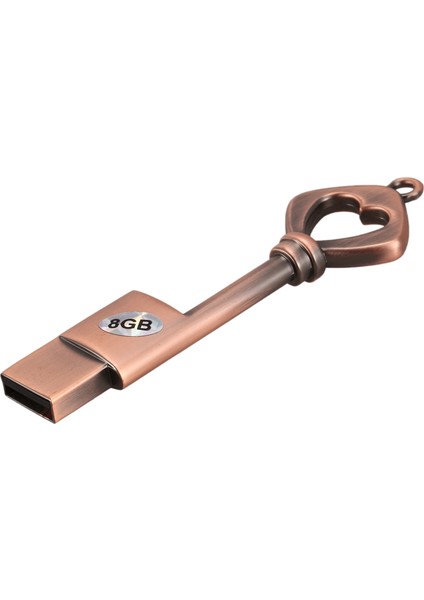 Ξ Ny Ue Zhang 3x USB 2.0 Metal USB Kalem Sürücü Saf Bakır Kalp USB Flash Sürücü Anahtarı (Bakır, 8 Gb) (Yurt Dışından)
