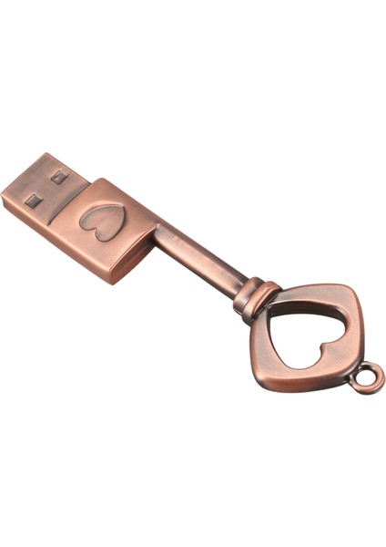 Ξ Ny Ue Zhang 3x USB 2.0 Metal USB Kalem Sürücü Saf Bakır Kalp USB Flash Sürücü Anahtarı (Bakır, 8 Gb) (Yurt Dışından)