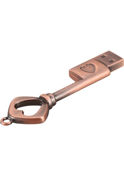 Ξ Ny Ue Zhang 3x USB 2.0 Metal USB Kalem Sürücü Saf Bakır Kalp USB Flash Sürücü Anahtarı (Bakır, 8 Gb) (Yurt Dışından)