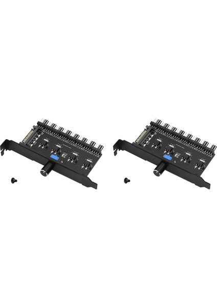 Ξ Ny Ue Zhang 2x Pc 8 Kanal Fan Hub Soğutma Fanı Hız Kontrol Cihazı Cpu Kasa HDD VGA Pwm Fan Pcı Braketi Güç Tarafından 12 V Fan (Sata) (Yurt Dışından)