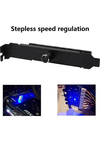 Ξ Ny Ue Zhang 2x Pc 8 Kanal Fan Hub Soğutma Fanı Hız Kontrol Cihazı Cpu Kasa HDD VGA Pwm Fan Pcı Braketi Güç Tarafından 12 V Fan (Sata) (Yurt Dışından)