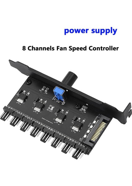 Ξ Ny Ue Zhang 2x Pc 8 Kanal Fan Hub Soğutma Fanı Hız Kontrol Cihazı Cpu Kasa HDD VGA Pwm Fan Pcı Braketi Güç Tarafından 12 V Fan (Sata) (Yurt Dışından)
