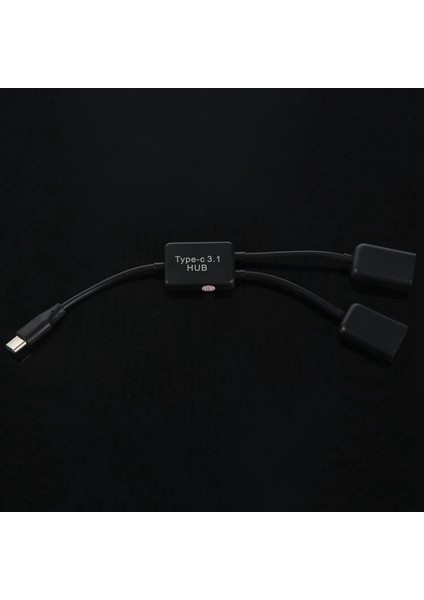 Ξ Ny Ue Zhang 3x Tip C Otg USB 3.1 Erkek - Çift 2.0 Dişi Otg Şarj 2 Bağlantı Noktalı Hub Kablo Y Bölücü (Yurt Dışından)