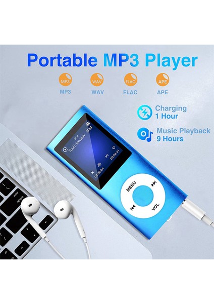 Ξ Ny Ue Zhang 2x Mp3 Çalar, Bluetooth 5.0, 32GB Tf Kartlı Müzik Çalar, Fm, Kulaklık, Taşınabilir Hifi Müzik Çalar (Siyah) (Yurt Dışından)