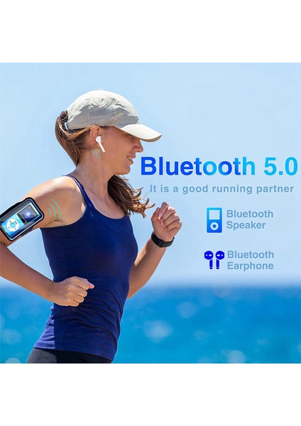 Ξ Ny Ue Zhang 2x Mp3 Çalar, Bluetooth 5.0, 32GB Tf Kartlı Müzik Çalar, Fm, Kulaklık, Taşınabilir Hifi Müzik Çalar (Siyah) (Yurt Dışından)