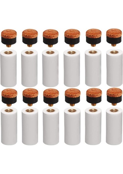 Ξ Ny Ue Zhang 12 Takım 12MM Bilardo Bilardo Isteka Ipuçları Pirinç Vida Yedek Ipuçları Havuz Isteka Yüksük ile Bilardo Bilardo Ipuçları (Yurt Dışından)