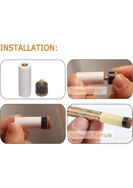 Ξ Ny Ue Zhang 12 Takım 12MM Bilardo Bilardo Isteka Ipuçları Pirinç Vida Yedek Ipuçları Havuz Isteka Yüksük ile Bilardo Bilardo Ipuçları (Yurt Dışından) modelleri