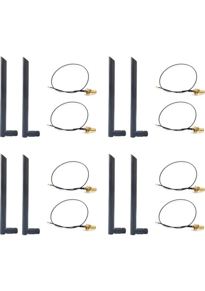 Ξ Ny Ue Zhang 4x Dual Band 6dbi Kablosuz Wifi Anten Rp-Sma+Mhf4 Pigtail Kablo AX200 Ngff M.2 Kablosuz Kart Wıfı/wlan Modülleri (Yurt Dışından)